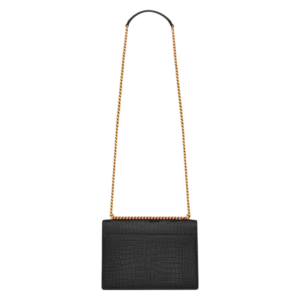 SUNSET MEDIUM IN CROCODILE-EMBOSSED LEATHER
